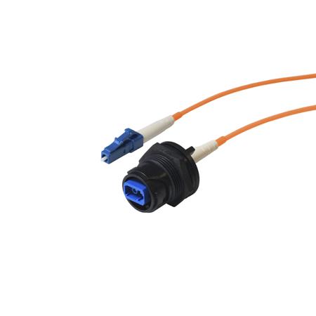 PXF4053BAA Bulgin LC to LC Simplex Multi Mode OM1 Fibre Optic Cable, 62.5/125μm, Orange, 1m