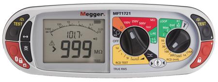 1008-123 Megger MFT1721 Multifunction Tester, 100V , Earth Resistance Measurement With Wireless RS Calibration