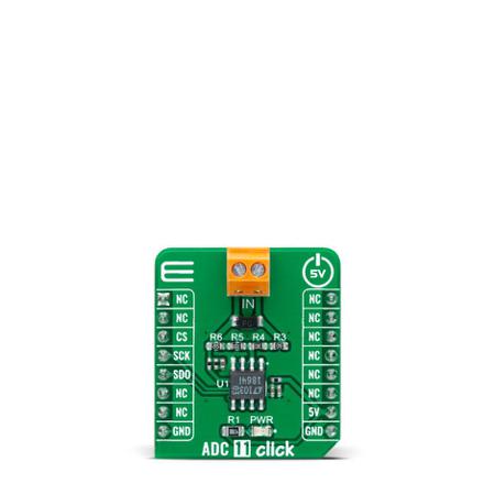 MIKROE-4593 MikroElektronika  ADC 11 Click Add On Board Signal Conversion Development Tool