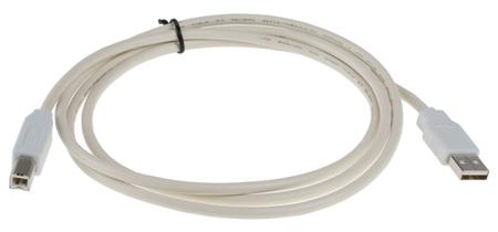 1487588-2 TE Connectivity USB Cable Assembly, Male USB A to Male USB B, USB 2.0 White 1.5m