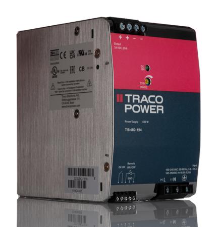 TIB-480-124 TIB DIN Rail Power Supply, 480W, 20A