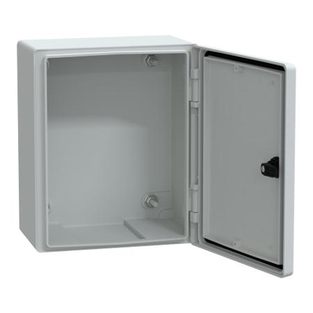 NSYPLM3025BG Schneider Electric Fibreglass Reinforced Polyester, Wall Box, IP66, 160mm x 308 mm x 255 mm