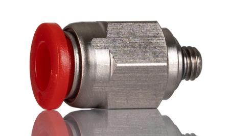 C02250605 Norgren Pneufit C Series Straight Threaded Adaptor, M5 Male to Push In 6 mm, Threaded-to-Tube Connection Style, C0225