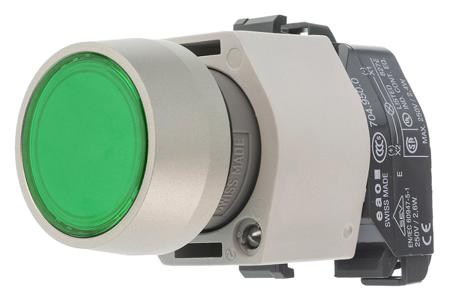 704.032.5 EAO Green Momentary Push Button Head, IP65
