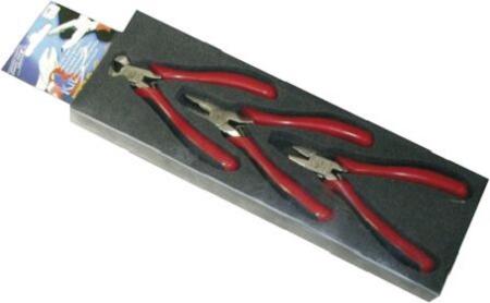 69434 Ega-Master  3-Piece Electronics Plier, Flat, Straight Tip