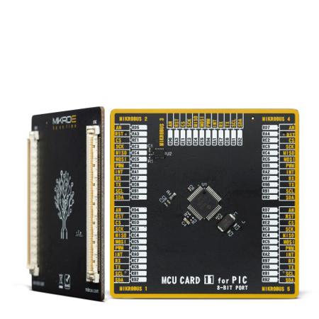 MIKROE-4351 MikroElektronika MCU CARD 11 for PIC PIC18F57Q43 Development Board