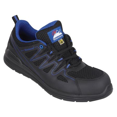 4333BK065 Himalayan 4333 Black Non Metallic Toe Cap Unisex Safety Trainers, UK 6.5, EU 40