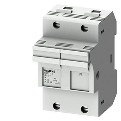 3NW7152 Siemens 50A Fuse Holder for 14 x 51mm Fuse, 1P + N, 690V