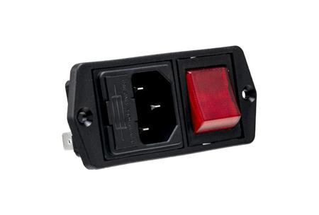 BVA01/Z0000/11 Bulgin C14 Panel Mount IEC Connector Male, 10A, 250 V, Fuse Size 5 x 20mm