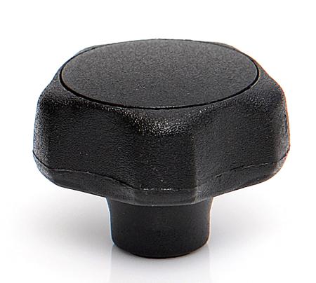284-5571 RS PRO Black Thermoplastic Multiple Lobes Clamping Knob, M6, Threaded Mount