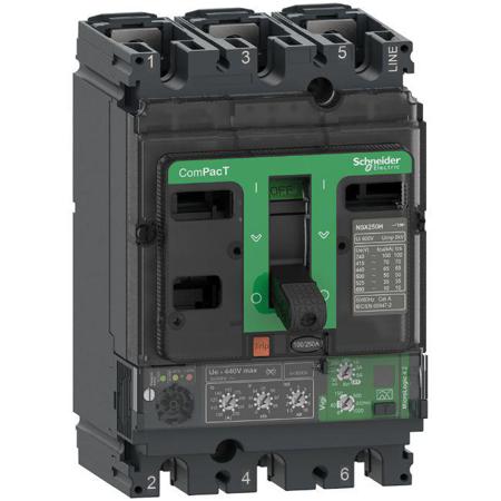 C25N34V250 Schneider Electric, ComPacT MCCB 3P 250A, Fixed Mount