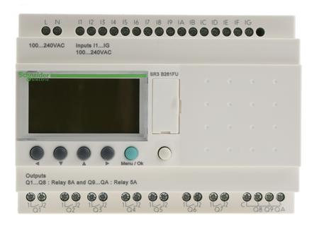 SR3B261FU Schneider Electric Zelio Logic Series Logic Module, 100 → 240 V ac Supply, Relay Output, 16-Input, Discrete Input