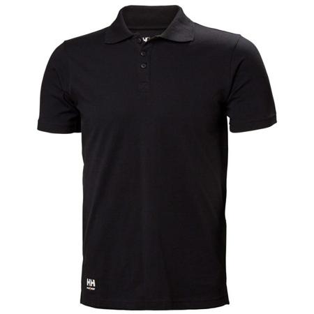 79167_990-XL Helly Hansen Classic Black 100% Cotton Polo Shirt, UK- XL, EUR- XL