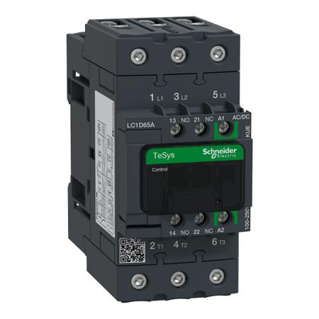 LC1D65AKUE Schneider Electric TeSys D TeSyS D Contactor, 230 V ac Coil, 3-Pole, 65 A, 30 kW, 3NO, 690 V ac