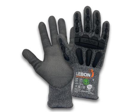 SHOCKPROTEC-F-10 Lebon Protection SHOCKPROTEC Grey Polyethylene, Size 10, Polyurethane Coating