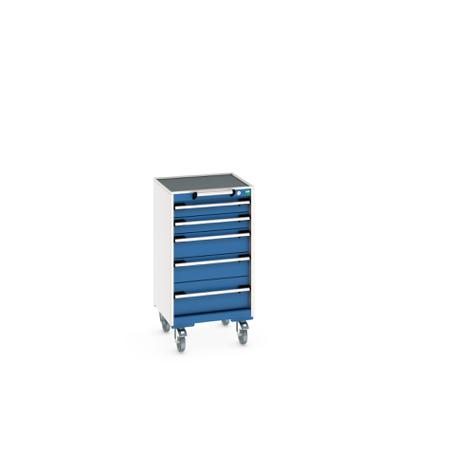 40402019-11V Bott, 5 Drawer Sheet Steel Floor Standing Storage Cabinet, 525 X 525 X 985mm
