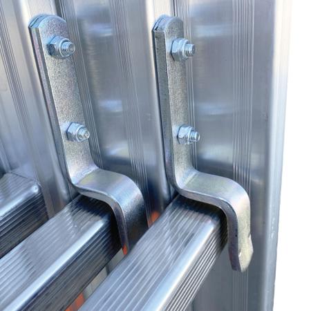 217-798 RS PRO 9 Step Steel Extension Ladder, 6.85mm Open Length