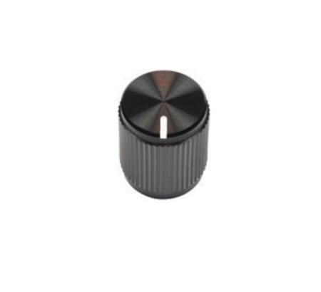ACCKMR1316NLT14 Vishay 12.8mm Black Potentiometer Knob for 6.35mm Shaft Round Shaft,