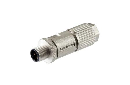 MSDS-04BMMD-SL8002 Amphenol Industrial Industrial Circular Connectors, 4 Contacts, Cable Mount, M12 Connector, Plug, Male, IP68, MSDS