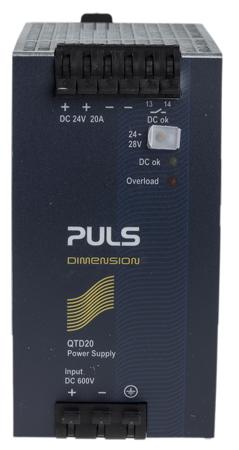 QTD20-241 DIN Rail DC/DC Converter 24V 10A 240W