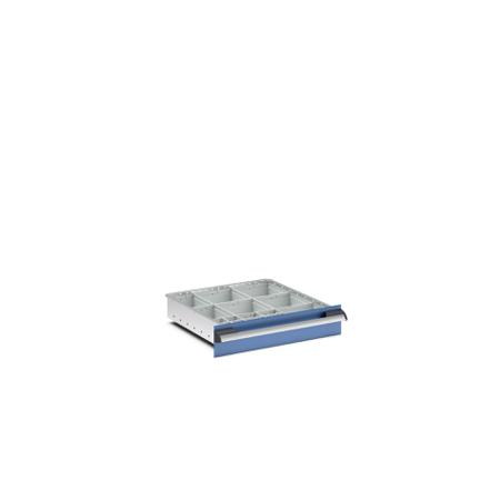 43020751 Bott Polypropylene, Recycled Plastic Storage Rack, 525mm x 525mm x 100mm, Light Grey