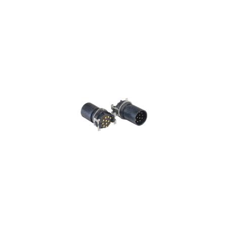 PXPLCP12SMM12APC Bulgin Circular Connector, 12 Contacts, Panel, M12 Connector, Socket, Male/Male, IP67, Buccaneer M12 Series
