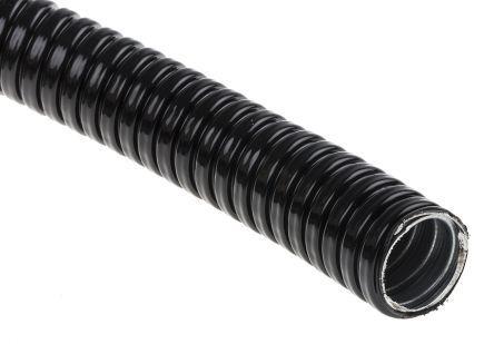 KIT-RSUK-1621 RS Pro PVC Coated Galvanised Steel Flexible Conduit Black 25mm IP54 10m