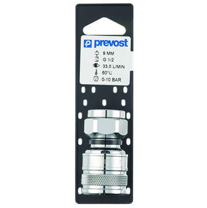 ELS-090104P PREVOST Female Pneumatic Quick Connect Coupling, G 3/4 Female Female Thread
