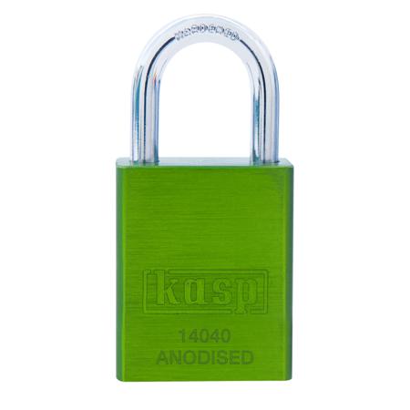 K14040GRED Kasp Padlock Aluminium Padlock Weatherproof Keyed Alike, 6.3 mm Shackle, 38mm Body