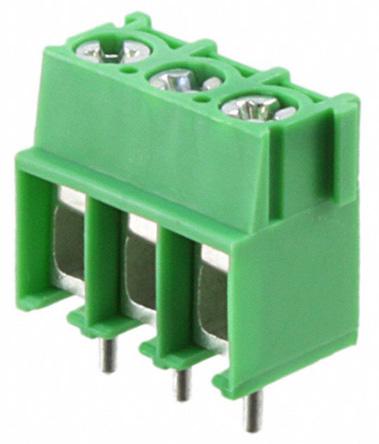 1987737 Phoenix Contact PT 2.5/ 3-5.0-V Series PCB Terminal Block, 5mm Pitch, Through Hole Mount, 1-Row, Screw Termination