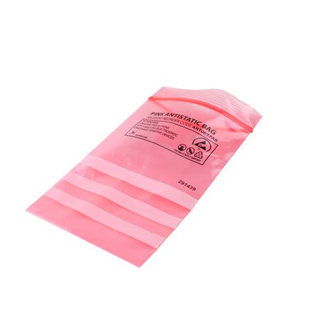 707-123 `Pink Antista Reclosable bag 4x6 PK 100