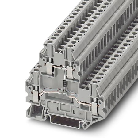 3046663 Phoenix Contact  UTTB 2.5-DIO/U-O Series Grey, Double-Level, Screw Termination
