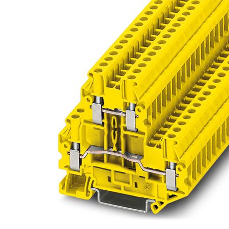 3035467 Phoenix Contact  UTTB 4 YE Series Yellow, 4mm², Double-Level, Screw Termination