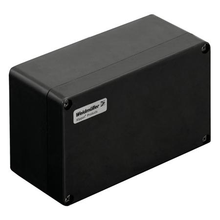 1306070000 Weidmüller Klippon POK Series Black Glass Fibre Reinforced Polyester Enclosure, IP66, Grey Lid, 220 x 120 x 90mm