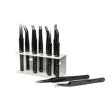 5-170-G Bernstein 110 mm, 115 mm, 120 mm, Stainless Steel, Pointed, ESD Tweezer Set