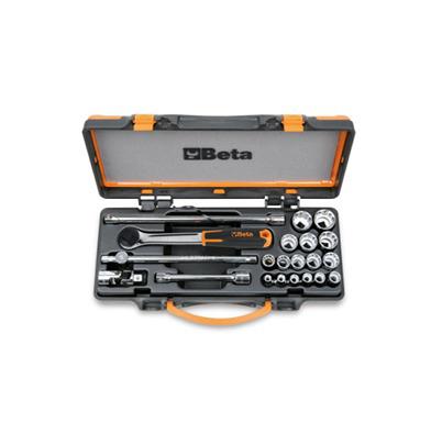 910B-C16 BETA 910B/C16 21 Piece Socket Set, 3/8 in Square Drive
