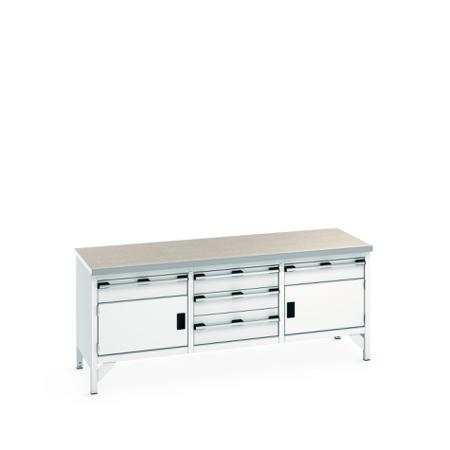 41002066-16V Bott 41002066.16V Sheet Steel Workbench, 840mm x 750mm x 2000mm