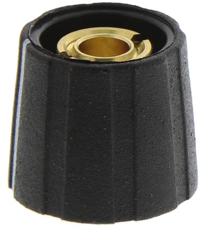 S151 250BK Sifam 15.5mm Black Potentiometer Knob for 6.35mm Shaft Splined,