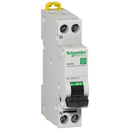 M9P22616 Schneider Electric Multi 9 N40N MCB, 1+N, 16A Curve C