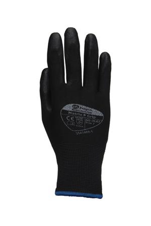 401---MAT-Bulk Polyco Healthline Black Polyurethane Assembly, Automotive Industry, Construction, Emergency Services Reusable Gloves,