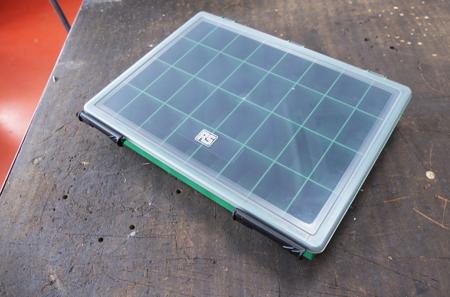 515-603 RS Pro 32 Cell Green PP Compartment Box, 57mm x 338mm x 260mm