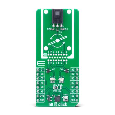 MIKROE-6568 MikroElektronika Tilt 6 Click Sensor Add-On Board Add On Board for Tilt Switch Industrial