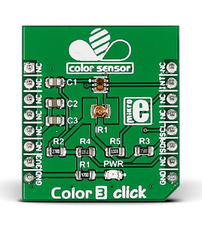 MIKROE-2103 MikroElektronika Color 3 Click Colour Sensor MikroBus Click Board for TCS3771