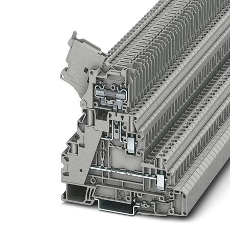 1044423 Phoenix Contact   UT 4 - L/HESI Series Grey, 4mm², Double-Level