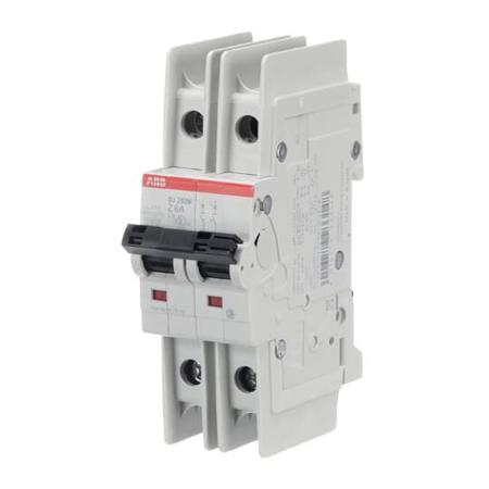 2CDS272337R0378 ABB SU200 M MCB, 2P, 6A, Type Z, 440V AC, 96V DC, 15 kA Breaking Capacity