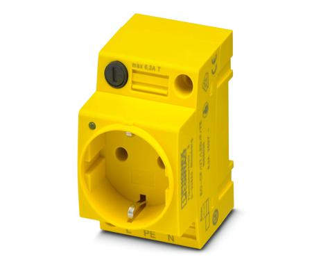 1068030 Phoenix Contact Yellow 1 Gang Plug Socket, 16A, Indoor Use