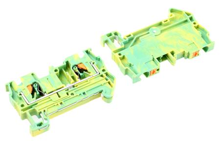 3211766 Phoenix Contact 2-Way PT 4-PE Earth Terminal Block, 24 → 10 AWG Wire, Push In, Polyamide Housing