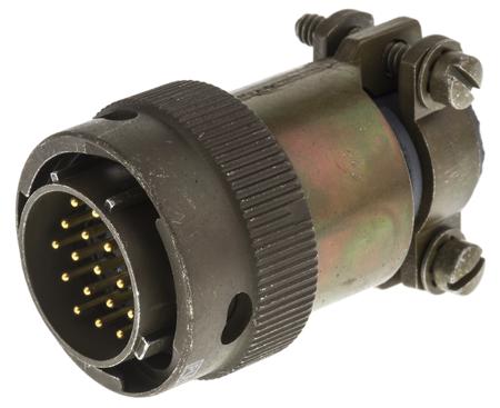 KPT06F14-19P ITT Cannon, KPT, Copper Alloy 19 Way Cable Mount MIL Spec Circular Connector Plug, Pin Contacts,Shell Size 14, Bayonet
