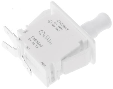E68-30A SPDT-NO/NC Push Button Switch, 100 mA @ 125 V ac