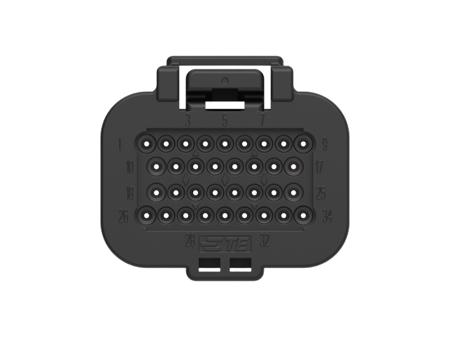 2468445-1 TE Connectivity, SUPERSEAL Automotive Connector Socket Black Cable Mount 34 Way